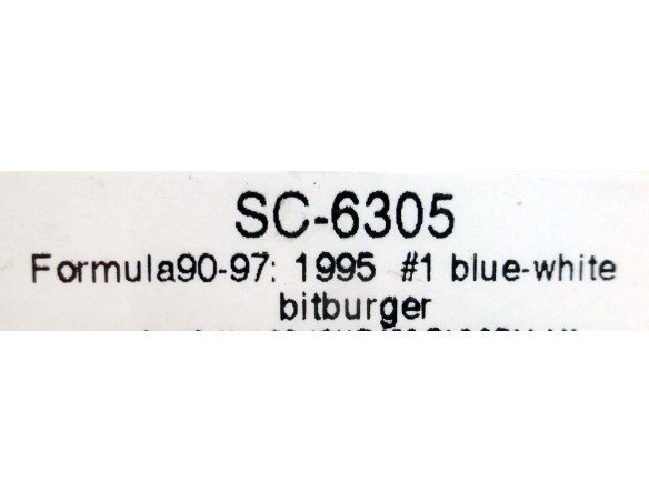 FORMULA 90-97 1995 Nº1 BLUE-WHITE BITBURGER REF.SC6305 SCALEAUTO