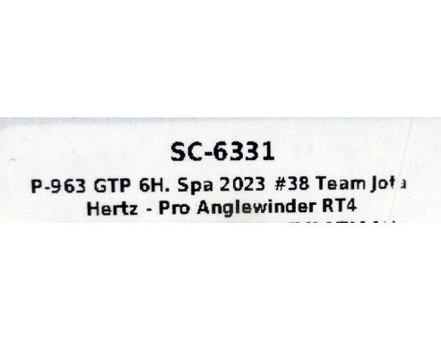 PORSCHE 963 GTP 6H SPA 2023 PRO ANGLEWINDER RT4 REF.SC6331 SCALEAUTO