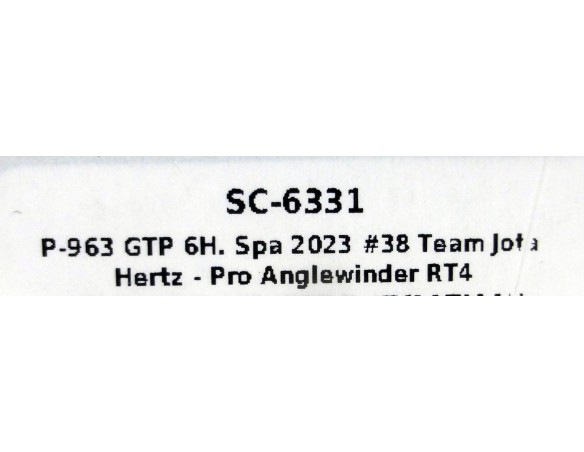 PORSCHE 963 GTP 6H SPA 2023 PRO ANGLEWINDER RT4 REF.SC6331 SCALEAUTO