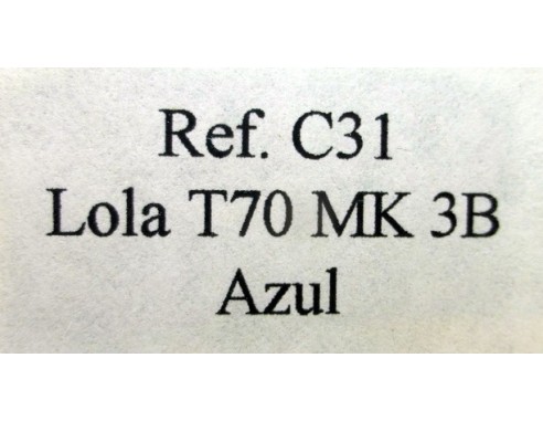 LOLA T70 MK III B “Daytona 69” AZUL REF.C31 FLY