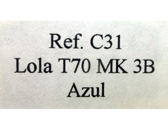 LOLA T70 MK III B “Daytona 69” AZUL REF.C31 FLY