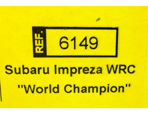 SUBARU IMPREZA WRC WORLD CHAMPION EFECTO NIEVE FIRMADO POR SOLBERG REF.6149 TECNITOYS