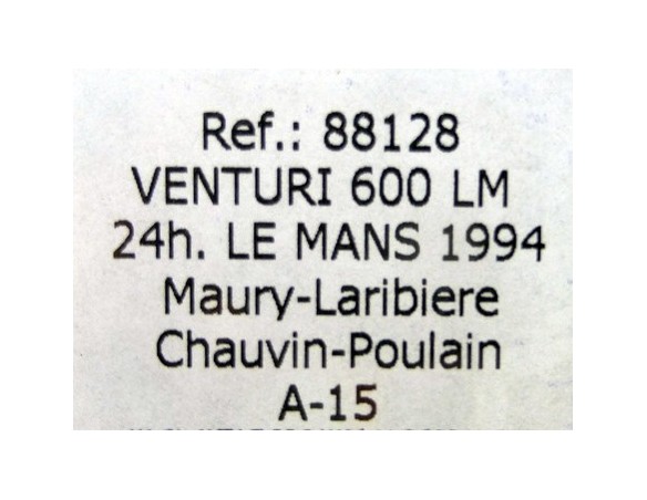 VENTURI 600 LM  24H DE LE MANS 1994 REF.88128 A-15 FLY