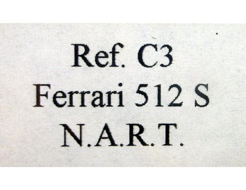 FERRARI 512 S    “8º Buenos Aires 71” ROJO REF.C3 FLY
