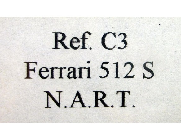 FERRARI 512 S    “8º Buenos Aires 71” ROJO REF.C3 FLY