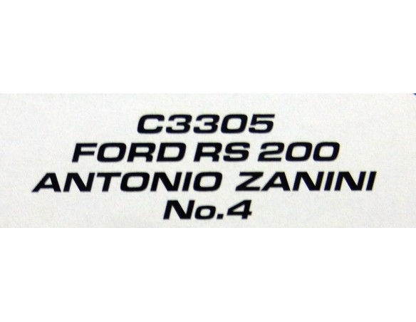 FORD RS 200 Nº4 REF. C3305 ANTONIO ZANINI SUPERSLOT