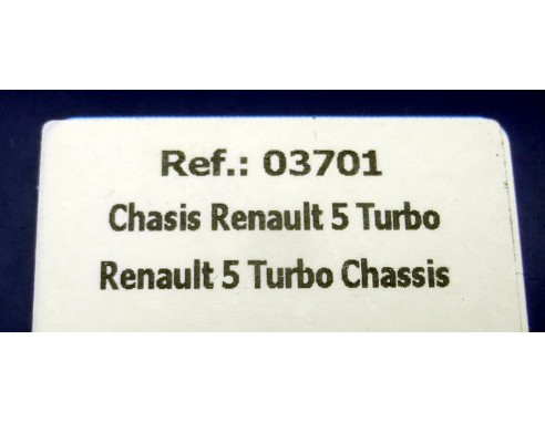 CHASIS RENAULT 5 TURBO REF.03701 FLYSLOT