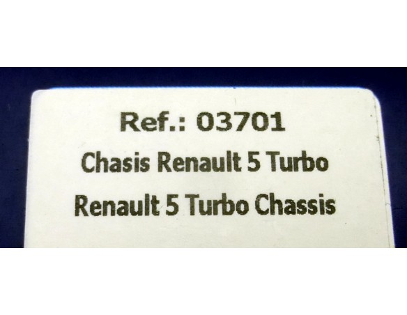 CHASIS RENAULT 5 TURBO REF.03701 FLYSLOT