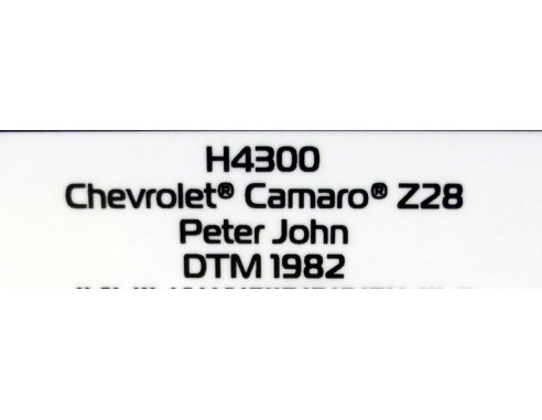 Chevrolet Camaro Z28 - Peter John DTM 1982 REF.H4300 SUPERSLOT