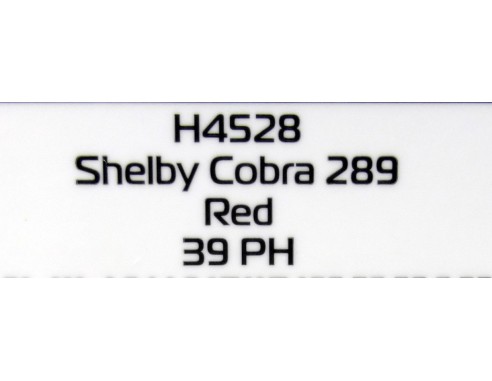 Shelby Cobra 289  Red - 39PH REF: H4528 SUPERSLOT