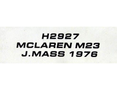 MCLAREN M23 J.MASS 1976 REF.H2927 SUPERSLOT