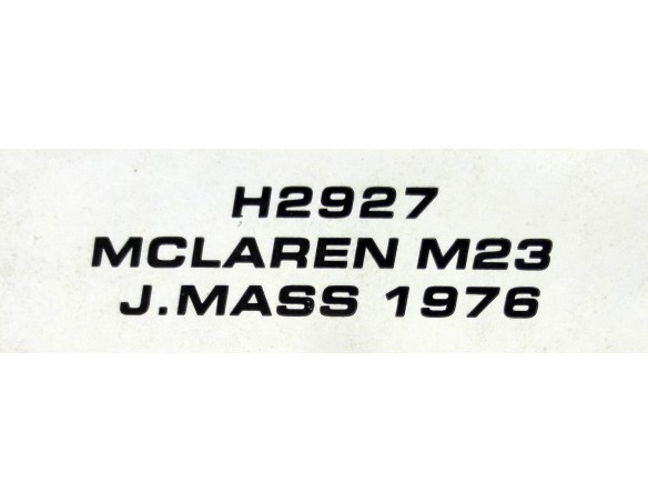 MCLAREN M23 J.MASS 1976 REF.H2927 SUPERSLOT
