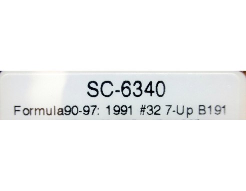 FORMULA 90-97 1991 Nº32 7-UP B191 MICHAEL SCHUMACHER REF.SC6340 SCALEAUTO