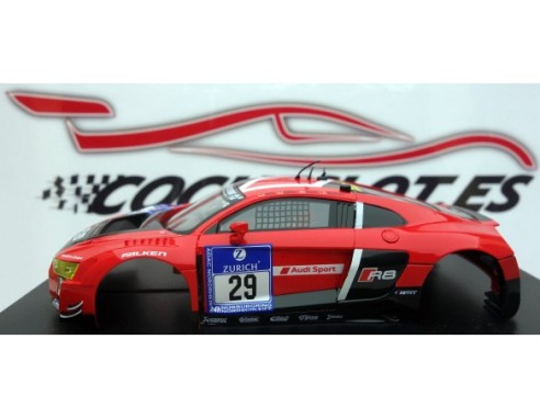 CARROCERIA ROJA AUDI R8 LMS + .ALERON GOMA  SCALEAUTO