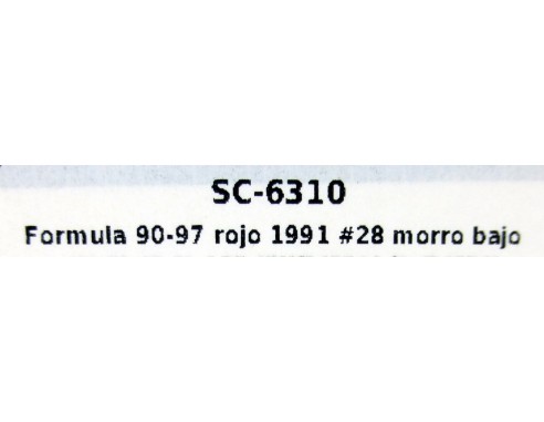 FORMULA 90-97 ROJO 1991 Nº28 MORRO BAJO REF.SC6310 SCALEAUTO