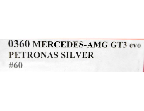 MERCEDES AMG GT3 EVO PETRONAS SILVER Nº60 REF.0360 NSR