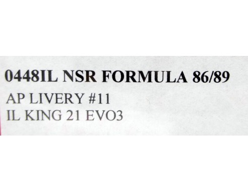 FORMULA 86/89 AP LIBERY Nº11 PROST IL KING 21 EVO3 REF.0448IL NSR