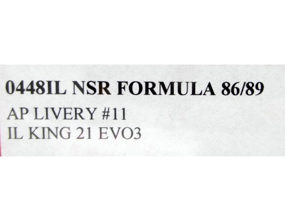 FORMULA 86/89 AP LIBERY Nº11 PROST IL KING 21 EVO3 REF.0448IL NSR