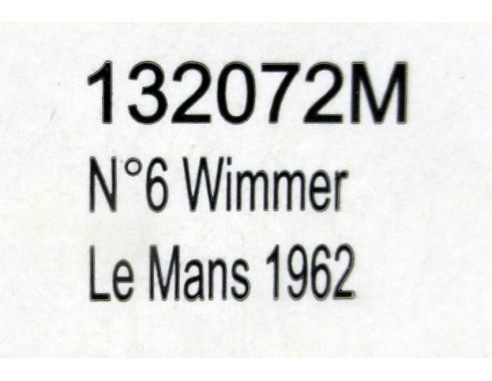 WIMMER Nº6 LE MANS 1962 REF.132072M LE MANS MINIATURES