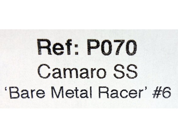 CAMARO SS PLATA Nº6 REF.P070 PIONNER