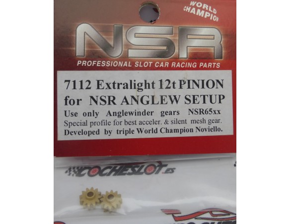 PIÑÓN EXTRALIGERO 12T PARA CONFIGURACIÓN ANGULAR NSR REF.7112 NSR