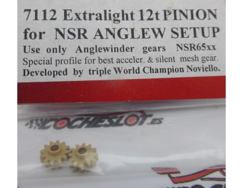 PIÑÓN EXTRALIGERO 12T PARA CONFIGURACIÓN ANGULAR NSR REF.7112 NSR