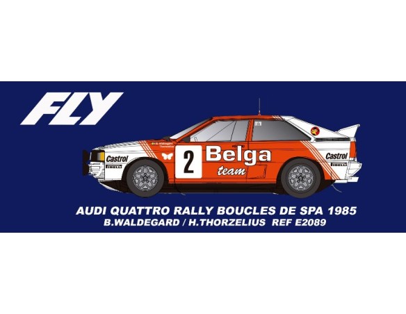 Audi Quattro A2 Rally Boucles de Spa 1985 - B. Waldegård / H. Thorszelius REF.E2089 LIMPIO FLY