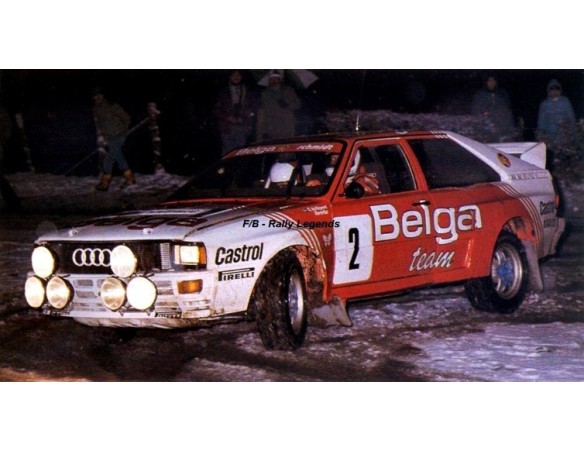 Audi Quattro A2 Rally Boucles de Spa 1985 - B. Waldegård / H. Thorszelius REF.E2089 LIMPIO FLY