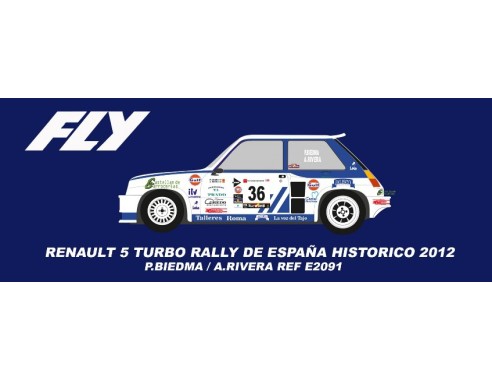 Renault 5 GT Turbo Rally de España Histórico 2012 - P. Biedma / A. G. Rivera REF.E2091  LIMPIO FLY