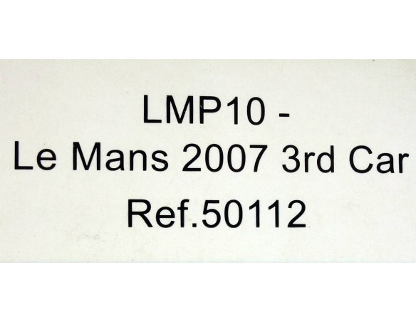 AUDI LMP10 LE MANS 2007 3RD CAR REF.50112 AVANTSLOT