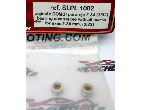 COJINETE COMBI PARA EJE 2.38mm REF.SLPL1002 SLOTING PLUS