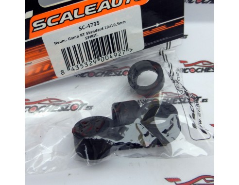 NEUMATICOS GOMA RT STANDARD 19 x 10.5mm SPIRIT REF.SC4735 SCALEAUTO