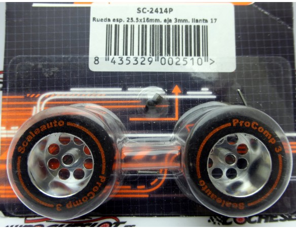 RUEDA ESPUMA  25.5 X 16mm.EJE 3mm LLANTA 17 REF.SC2414 SCALEAUTO