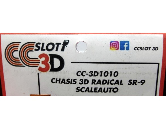CHASIS 3D RADICAL SR9 SCALEAUTO REF.CC-3D1010 CCSLOT 3D