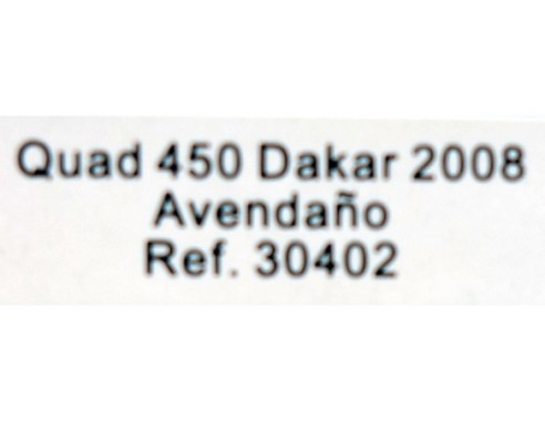 QUAD 450 DAKAR 2008 REF.30402 AVANT SLOT