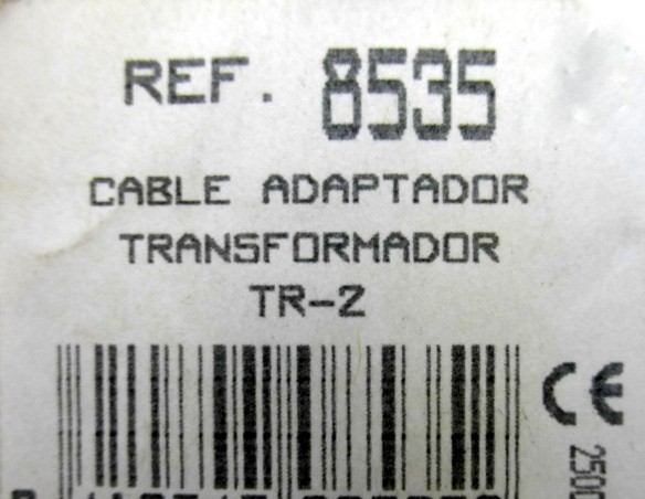 CABLE ADAPTADOR TRANSFORMADOR TR-Z REF.8535 SCALEXTRIC