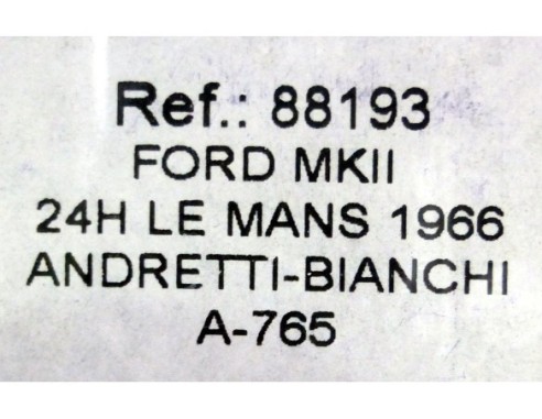 FORD MKII 24H.LE MANS 1966 Nº6 AZUL REF.88193 A-765 FLY