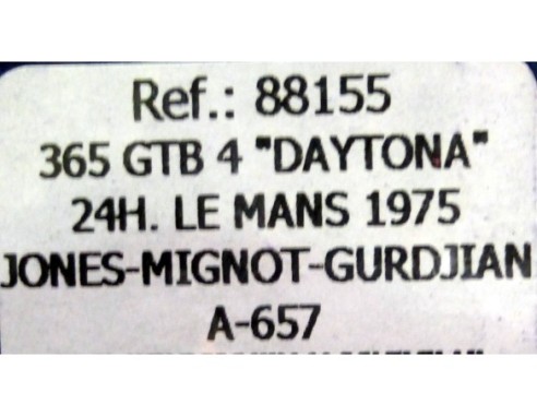 FERRARI 365 GTB 4 DAYTONA 24H LE MANS 1975 Nº48 REF.88155 A-657 FLY