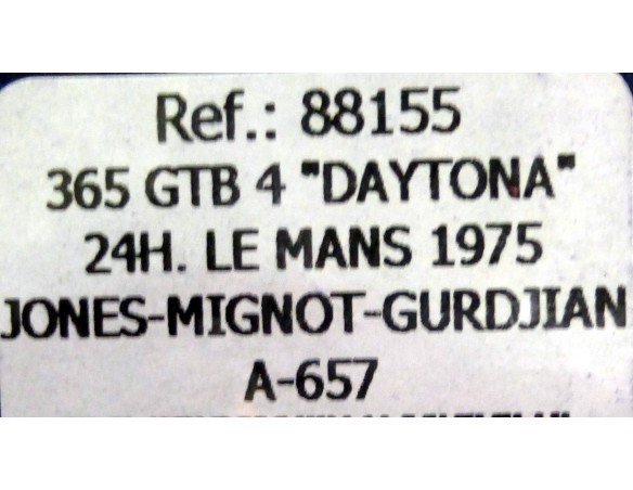 FERRARI 365 GTB 4 DAYTONA 24H LE MANS 1975 Nº48 REF.88155 A-657 FLY