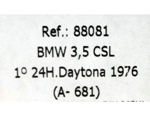 BMW 3,5 CLS 1º 24H DAYTONA 1976 A681 REF.88081 FLY