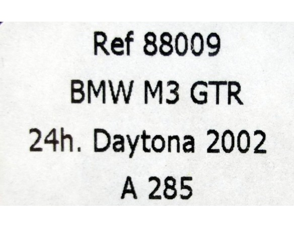 BMW M3 GTR 24H DAYTONA 2002 A285 REF.88009 FLY