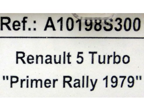 RENAULT 5 TURBO RALLY 1979 AUTORADIO REF.A10198S300 SCX