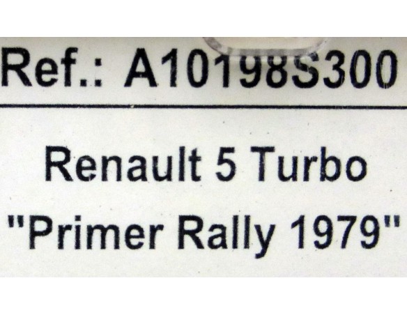 RENAULT 5 TURBO RALLY 1979 AUTORADIO REF.A10198S300 SCX