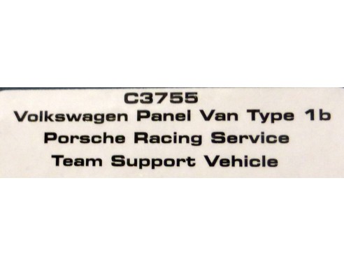 VOLKSWAGEN PANEL VAN  PORSCHE SERVICE REF.C3755 IMPORTACION SUPERSLOT