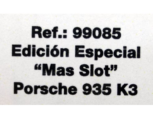 PORSCHE 935 K3 ED.ESPECIAL MAS SLOT REF.99085 FLY