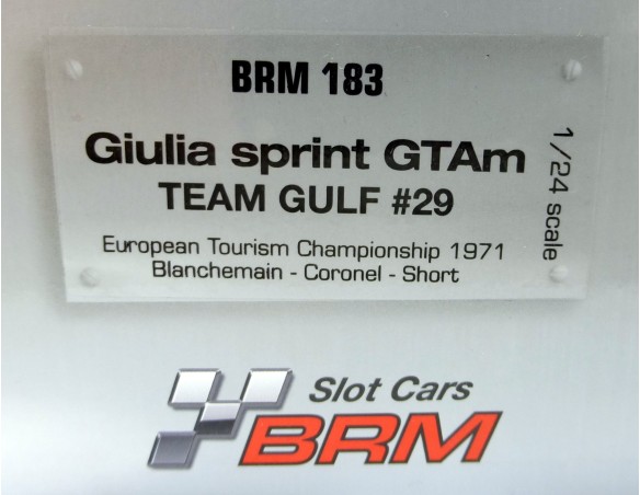 GIULIA SPRINT GTAM TEAM GULF  1/24 Nº29 REF.183 BRM