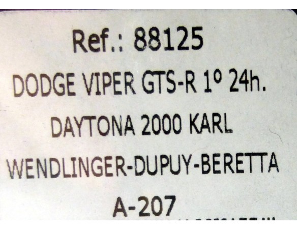 DODGE VIPER GTS-R 1º 24H DAYTONA 2000 KARL Nº91 REF,88125 A-207 FLY