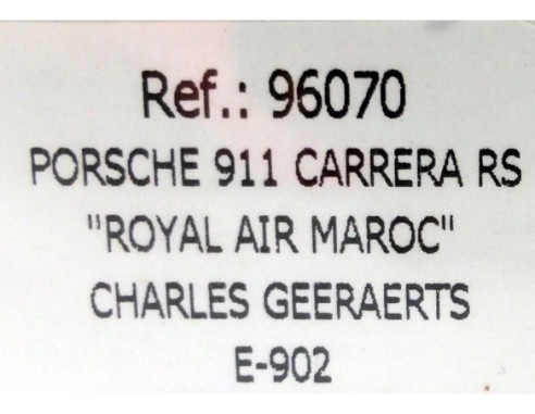 PORSCHE 911 CARRERA RS ROYAL AIR MAROC REF.96070 E-902 FLY