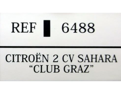 CITROEN 2 CV SAHARA CLUB GRAZ REF.6488 TECNITOYS