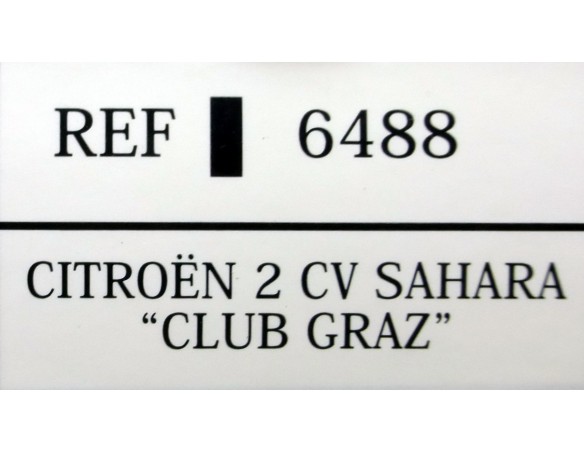CITROEN 2 CV SAHARA CLUB GRAZ REF.6488 TECNITOYS
